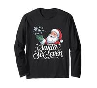 Babbo Natale Dice 6 7 Six Seven Gen Z Alpha Meme Slang Maglia a Manica