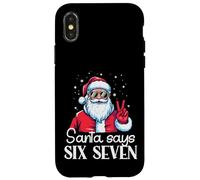 Babbo Natale dice 67 Meme 6 7 Natale Sei Sette Uomini Donne Bambini Custodia per iPhone X/XS