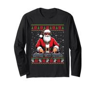 Babbo Natale DJ Mixer Music Ugly Christmas Sweater Maglia a Manica