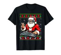Babbo Natale DJ Mixer Music Ugly Christmas Sweater Maglietta