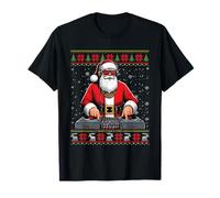 Babbo Natale DJ Mixer Music Ugly Christmas Sweater Maglietta