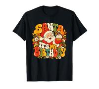 Babbo Natale è Il Mio Compleanno retrò Groovy Natale Compleanno Divertimento Maglietta
