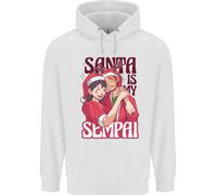 Babbo Natale È il Mio Sempai Divertente Anime Natale Bambini Felpa con Cappuccio