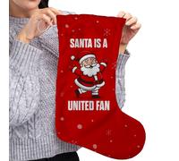Babbo Natale È Un Tifoso Del Manchester United - Calza Di Natale - Calcio
