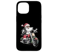 Babbo Natale equitazione su una moto Rock N Roll Custodia per iPhone 15