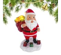 Babbo Natale Figurine - Lighted Christmas Decor, 17 cm Resin Babbo Natale Ornament with Backpack Lamp and Gift Bag | Holiday Decoration for Bookshelf, Tovaglia, Tablet, Desktop, Festival, Christmas