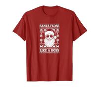 Babbo Natale Filo interdentale Come Il Boss Divertente Natale Brutto Maglione Festa Maglietta