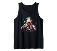 Babbo Natale fresco con veicolo quad per acrobazie festive Canotta