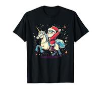 Babbo Natale galoppa nella magia delle Vacanze su Un Unicorno Maglietta