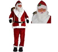 Babbo Natale Gigante ALTO 2 Metri Natalizia con Sensore di Movimento e 5 Canzoni