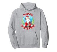 Babbo Natale Gioca a Tennis in Modo Divertente Felpa con Cappuccio