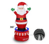 Babbo Natale gonfiabile 2,4 metri con base girevole 360 gradi da esterno Wisdom