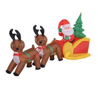 Babbo Natale Gonfiabile 210 cm con Slitta e LED