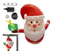 Babbo Natale Gonfiabile,Babbo Natale Gonfiabile Decorazione per La Casa | Figure di da Giardino da 107 Cm | per Giardino Esterno Evento di Quartiere Vacanze Invernali