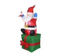 Babbo Natale Gonfiabile Di Natale - 1,8 M Di Decorazione Illuminata A LED | Decorazioni Per Natal Esterno In Poliestere Di Alta Qualità | Fan Di Gonfiore Automatico Incluso | Ornamento Per Le Vacanze