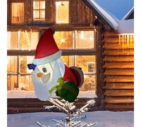 Babbo Natale gonfiabile grande illuminato per giardino, vacanze invernali
