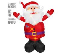 BABBO NATALE GONFIABILE LUMINOSO CON VENTOLA 300 METRI