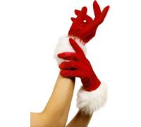 Babbo Natale Guanti da Donna Deluxe Morbido Vestito Rossi e Bianchi