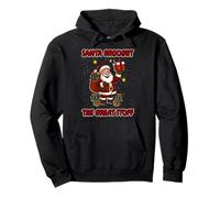 Babbo Natale ha portato Grandi Cose di Natale Babbo Natale Famiglia Felpa con Cappuccio