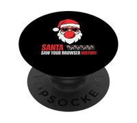 Babbo Natale ha visto la storia del browser divertente design natalizio PopSockets PopGrip Adesivo