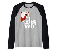 Babbo Natale Ho Messo Gli Occhi su di Te Maglia con Maniche Raglan