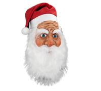 Babbo Natale in lattice - Cappello rosso a testa | realistico e morbido accessorio per adulti | Un accessorio divertente per le vacanze progettato per feste di Natale e Halloween