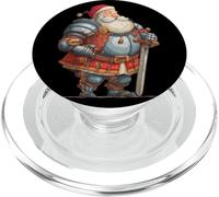 Babbo Natale in stile medievale con spada cavaliere PopSockets PopGrip per MagSafe