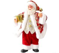 Babbo Natale in tessuto morbido per decorazione da appendere, 18 cm | Design classico, allegro per lo spirito, adatto per alberi di Natale, accento domestico, look tradizionale