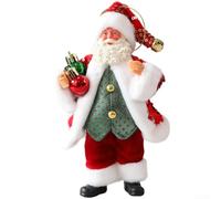 Babbo Natale in tessuto morbido per decorazione da appendere, 18 cm | Design classico, allegro per lo spirito, adatto per alberi di Natale, accento domestico, look tradizionale