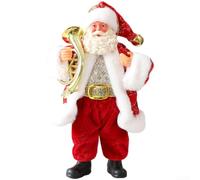 Babbo Natale in tessuto morbido per decorazione da appendere, 18 cm | Design classico, allegro per lo spirito, adatto per alberi di Natale, accento domestico, look tradizionale