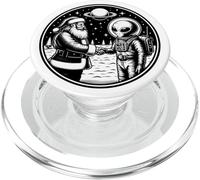 Babbo Natale incontra l'essere extraterrestre alieno spaziale PopSockets PopGrip per MagSafe