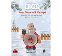Babbo Natale Irge In Resina Con Luci A Led E Musica Decorazione Natalizia