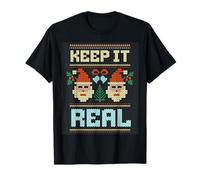 Babbo Natale Keep it Real Divertente Costume di Natale Maglietta