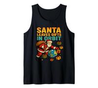 Babbo Natale Lascia Regali in orbita Divertente Spazio Natalizio Canotta