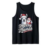 Babbo Natale Llama Divertente Natale Merry Llamas Xmas Canotta