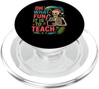 Babbo Natale Oh What Fun To Teach Fun Donna insegnante Natale PopSockets PopGrip per MagSafe