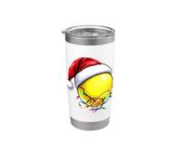 Babbo Natale Padel Ball Natale Padel Player e Padel Coach regalo Bicchiere termico in acciaio inox doppia parete
