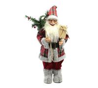 BABBO NATALE PERSONAGGIO NATALIZIO CLASSICO VARIE MISURE ROSSO VERDE SCOZZESE LE