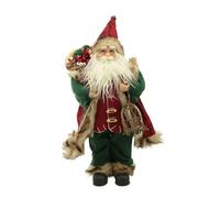 BABBO NATALE PERSONAGGIO NATALIZIO CLASSICO VARIE MISURE ROSSO VERDE SCOZZESE LE