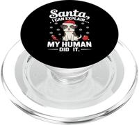 Babbo Natale posso spiegare l'umorismo del cane cattivo e simpatico animale domestico di Natale PopSockets PopGrip per MagSafe