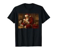 Babbo Natale Pregare su Gesù Bambino Popolare Brushstroke Natale Maglietta