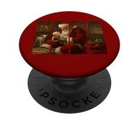 Babbo Natale Pregare su Gesù Bambino Popolare Brushstroke Natale PopSockets PopGrip Adesivo