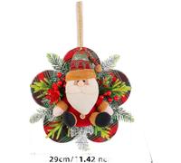 Babbo Natale Pupazzo di Neve Ghirlanda Natalizia da Appendere Ornamento per Deco