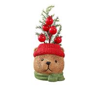 Babbo Natale Pupazzo di Neve Orso Resina Decorazione Natalizia da Interno per Ca