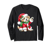 Babbo Natale Puppy Holiday Spirit Christmas Joy Maglia a Manica