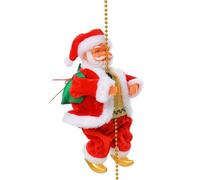 Babbo Natale Rampicante - Babbo Natale Sospeso 10*8*100 Cm | Babo Natae Su Corda In PP, Ornamento Per Albero Di Natle, Bambola Di Che Si Arrampica Su E Giù, Giocattolo A Batteria Con Musica