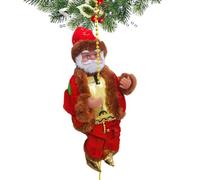 Babbo Natale rampicante musicale, Babbo Natale rampicante su corda - Decorazione di corda da arrampicata elettrica di Babbo Natale con musica | peluche creativo, giocattoli di da arrampicata di