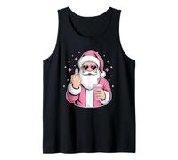 Babbo Natale Rosa Ribelle Divertente Natale Canotta