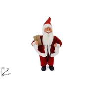 Babbo natale rosso decorazioni di natale con barba bianca pacco regalo addobbi d