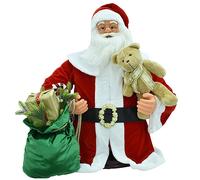 Babbo Natale Rosso Gigante 130 cm Animato, Canta e Balla a mezzo busto da banco